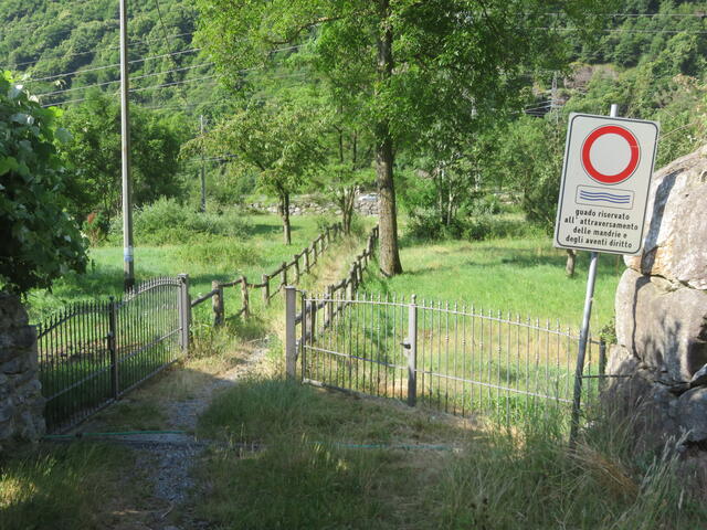 l'unico tratto su sentiero dopo il guado